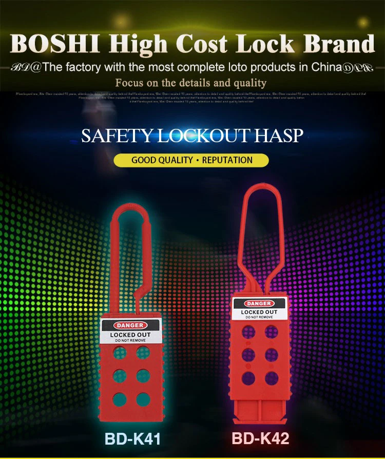 Non-Conductive Nylon Lockout Hasp with 6 Padlocks